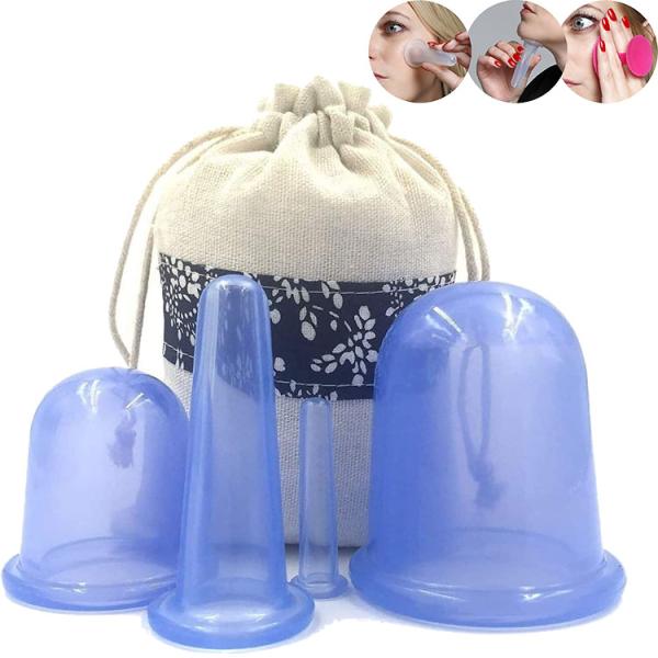 Class I Certification Soft Silicone Vacuum Cupping Cup Set for Manual Massage Therapy
