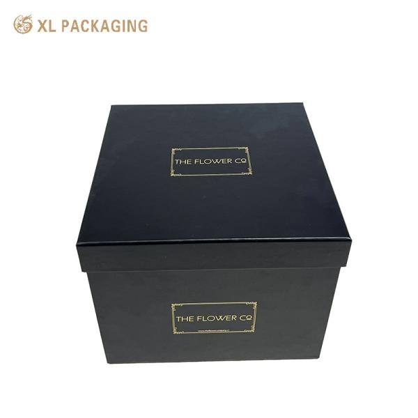 Оптовая продажа Дешевый Большой объем Черный картон Бумажная коробка Цветочная подарочная упаковка