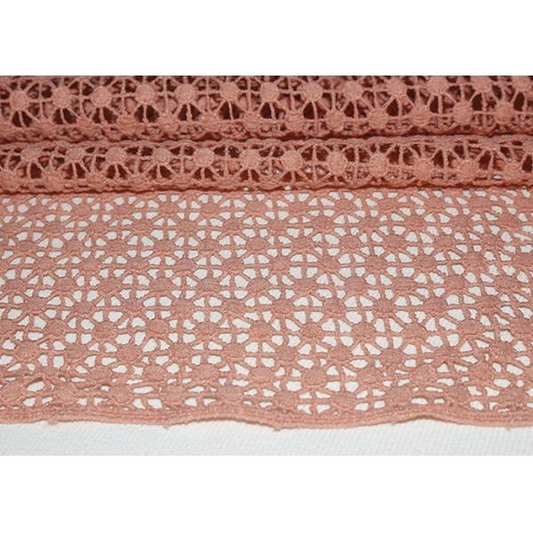 47 Inches Guipure French Venise Lace Fabric / Embroidered Dress Fabric By Azo Free