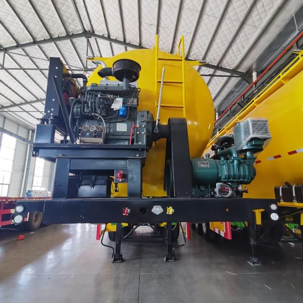 50t-70t Load Heavy-Duty Flour Tank Trailer with Jost Kingpin and Powerful Engine