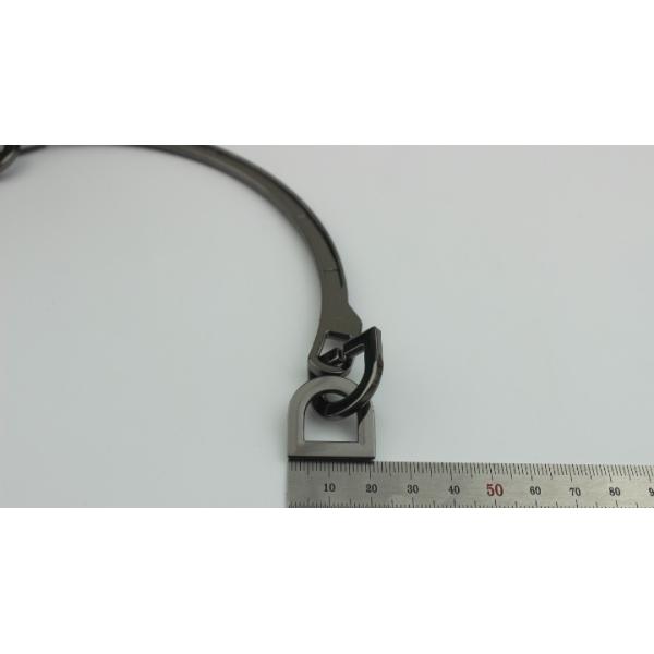 2018 Fashion trendy light gold & gunmetal color tote bag metal handle with d ring decorate