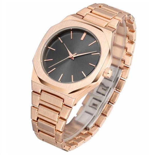 Textured Stainless Steel Mesh Bracelet Watch Japan Movement Stainless Steel Watch