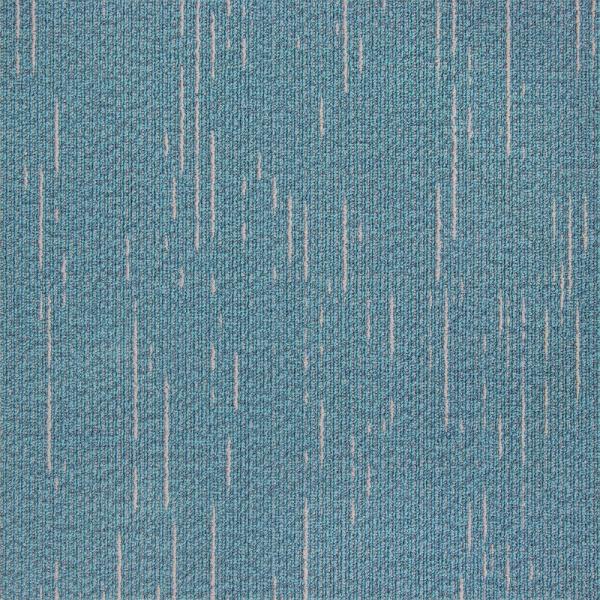 Indoor Blue Office Floor Coverings 100% Bamboo Fiber Jacquard Style