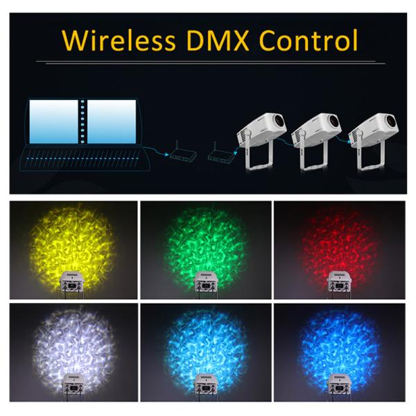 Projecteur d'effets vagues d'eau LED dynamique 400W IP65, 7 couleurs, lumières d'ondulation océaniques