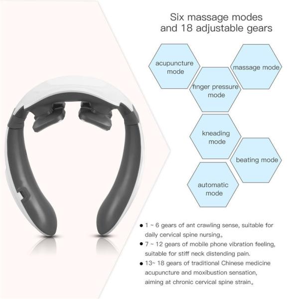 Custom Label Intelligent Wireless Neck Massager for Cervical Pain Relief and Relief