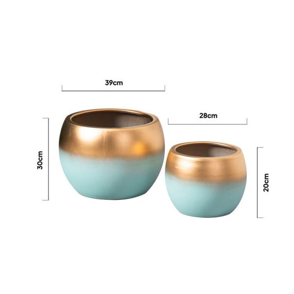 High Quality Wedding Decorative Ornaments Indoor Succulent Plant Pots Round Porcelain Flower Pot Molds