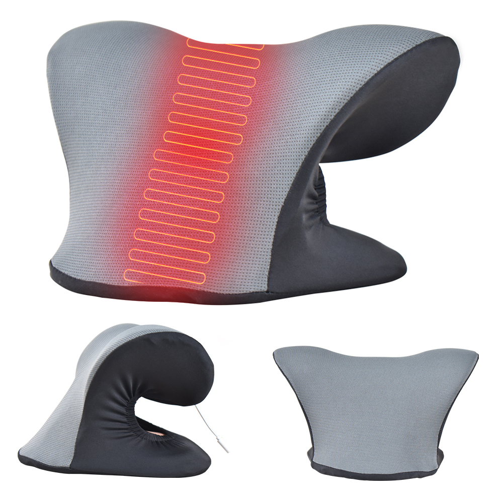 Custom Pu Polyurethane Cervical Heated Gery Back Neck Relaxer Stretcher for Neck Pain Relief