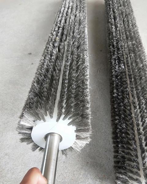 Custom Industrial Roller Brush Stainless Steel Wire Roller Brush Plastic tube hair transplantation brushes For Polishing
