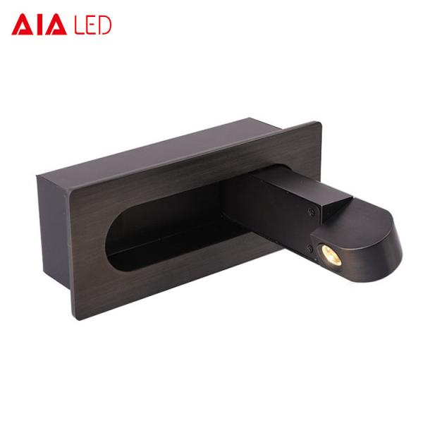 Modern recessed mounted led headboard wall light/hotel led wall reading light/led bed wall lamp