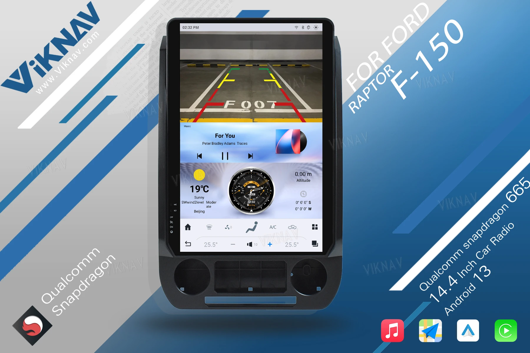 Android 128 ГБ Ford F150 Радио F250 F350 F450 Мультимедийный проигрыватель Беспроводная автоигра