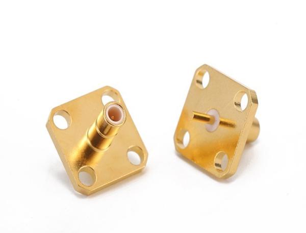 SMB male 4 holes flange RF Coaxial Connector for terminal