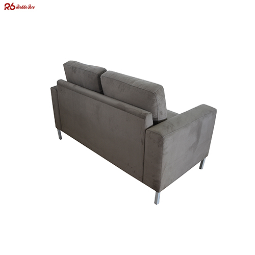Minimalist Design Linen Fabric 2 Seater Cushion Sofa Apartment Furniture