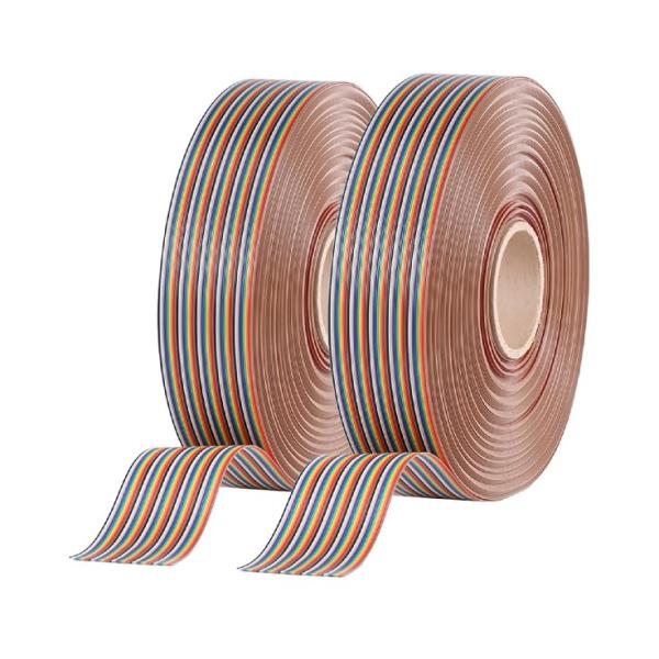 8Pin - 64Pin Customized Flat Rainbow Cable Pitch 1.27mm Ribbon Cable 100 M/Roll
