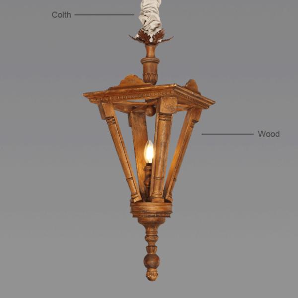 Mini natural wood chandelier for Kitchen Dining room Lighting (WH-CI-16)