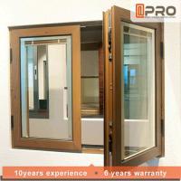 Wind Proof Aluminum Casement Windows Customized Size Safety Window Grill Design FRENCH ALUMINUM CASEMENT WINDOW