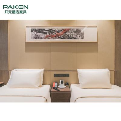 ISO14001 Customized Size Veneer Light Wood Bedroom Set
