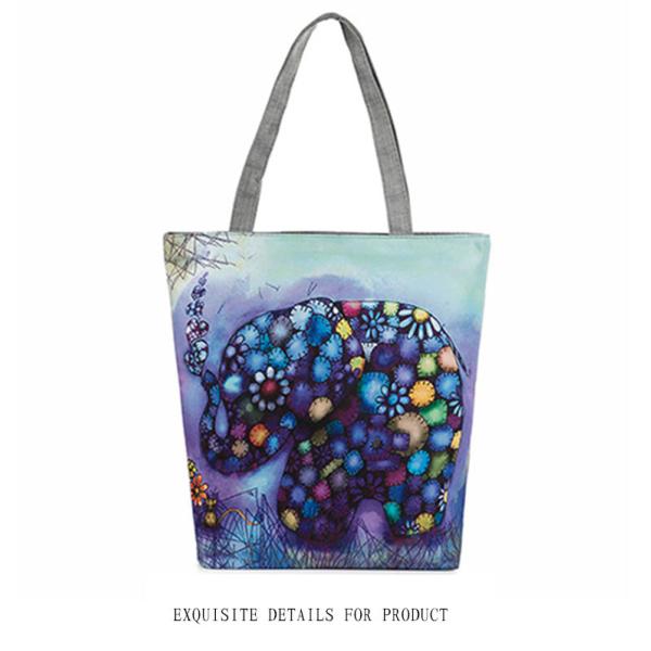Elephant National Wind printing female exotic tourist attractions Ms. shoulder bag female canvas