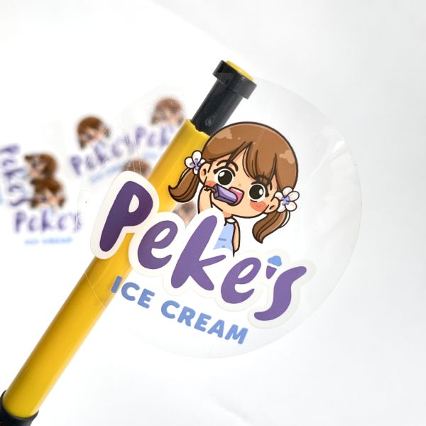 Customized Ice-cream Brand Label Clear Printing Waterproof Transparent Logo for Bottle