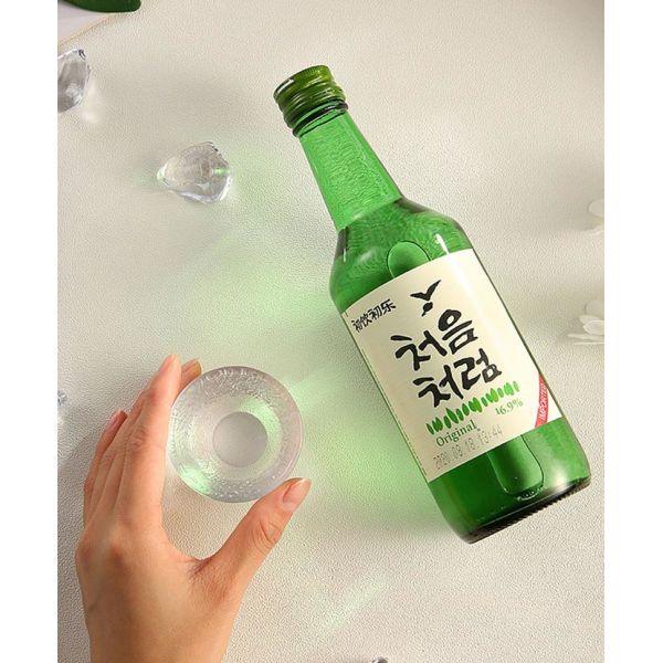 Copperplate Paper Korean Shochu Wine Bottle Sticker Packaging Label