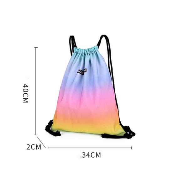 Colorful Sports Backpacks Stylish OEM Macaroon Beautiful Gradient Color