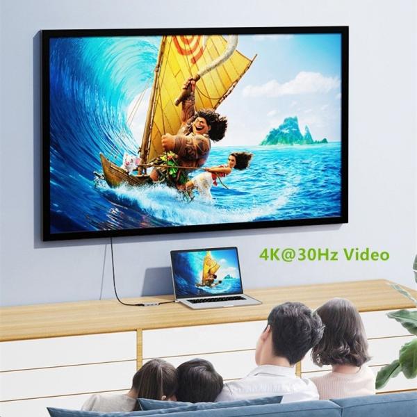 Station d'accueil USB-C 4 en 1 avec 4K HDMI USB 3.1 USB 3.0 et port de charge PD