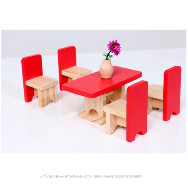 Аксессуары кукольного домика Diy классической 26CM деревянной мебели дома кукол миниатюрные