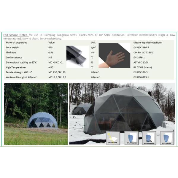 2 Man PVC Coated Geodesic Dome Glamping Tent UV Resistance