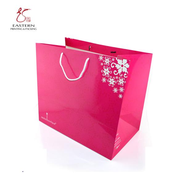 Recyclable Luxury Printed Paper Gift Bags Matt Lamination Aqueous Coating