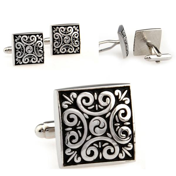 Copper Crystal Cuff-links