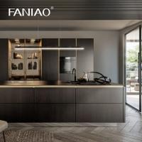 Armoires modulaires de luxe Design de cuisine Meubles de maison en bois Tableaux de mélamine Armoire de cuisine murale moderne