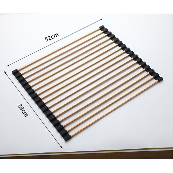 Foldable 0.97KG Steel Kitchen Basket Rack Titanium Square