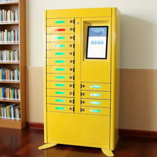 Stations de recharge efficaces pour téléphones mobiles Cabine de recharge mobile Construction en acier Slots individuels avec WiFi