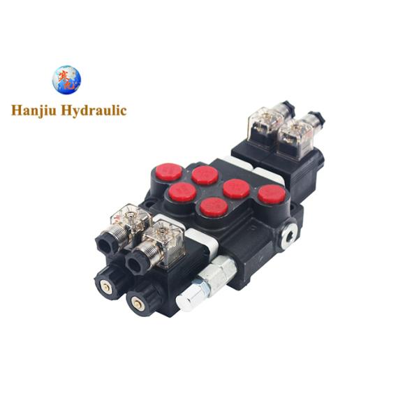 P50 Series Monoblock Control Valves 2 Spool 50 Liters Solenoid Control 12V DC And 24V DC 250 Bar