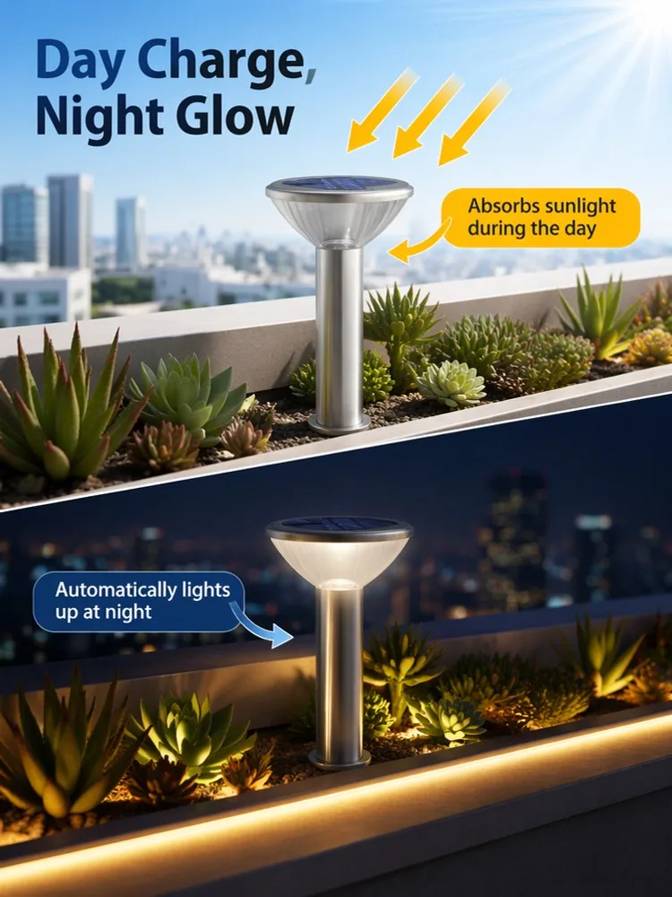 Multi Mount Solar LED Garden Light IP65 Waterproof Wide Coverage for Parks Pathways