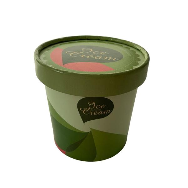 7 Oz Paper Compostable Ice Cream Cups Water Based Home Paper Ice Cream Pots