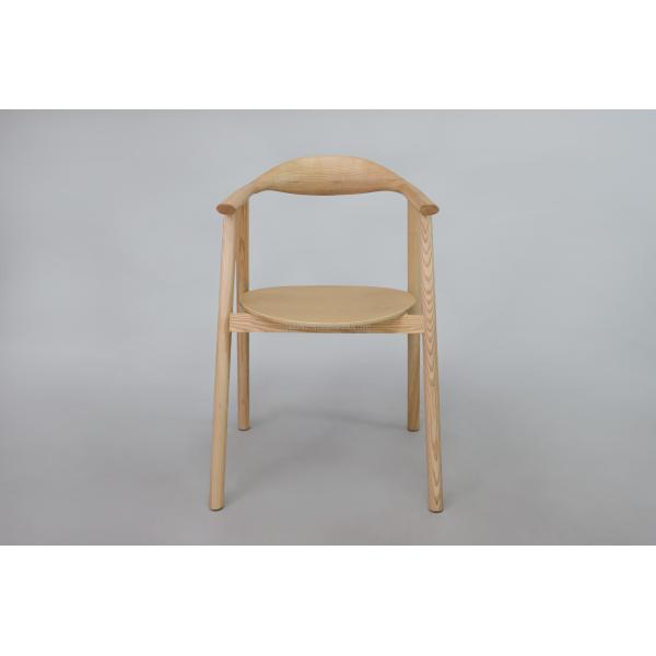 Fully Assembled High Back Solid Ash Wood Dining Chair for Home Furniture in Modern Restaurant