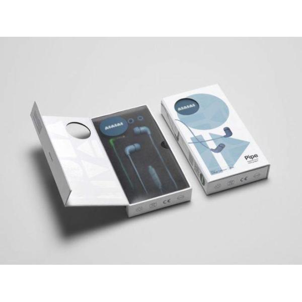 Luxury Hinged earphone pack gift box China supplier clamshell headphone packaigng box