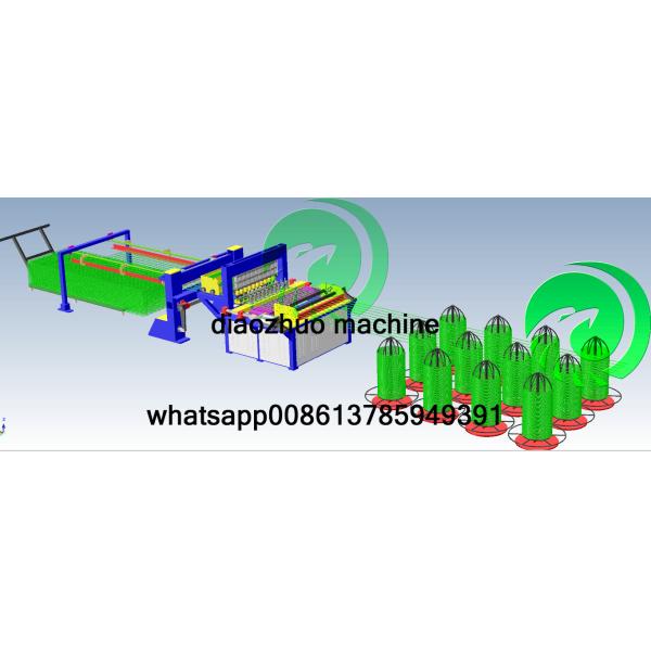High Productivity Wire Cage Welding Machine , Chicken Mesh Making Machine