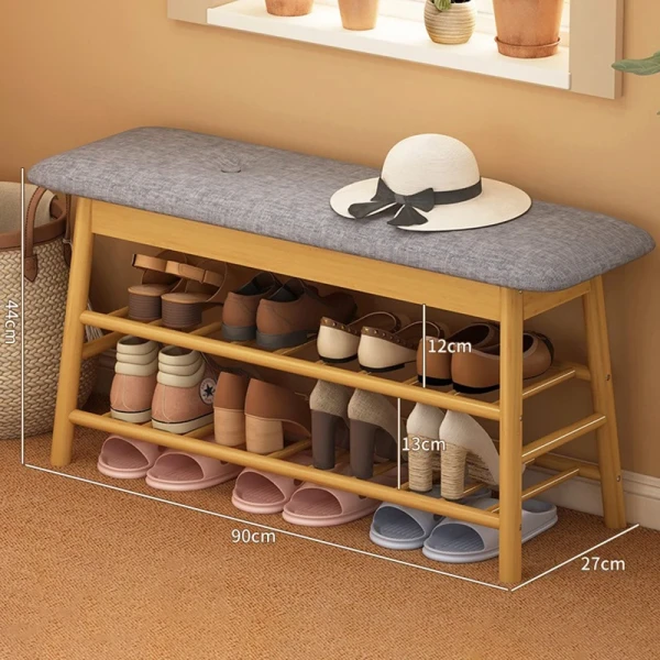 Shoe Rack Entryway Simple Organizer with 2 Tier Storage Good Load Bearing for Hallway Living Room