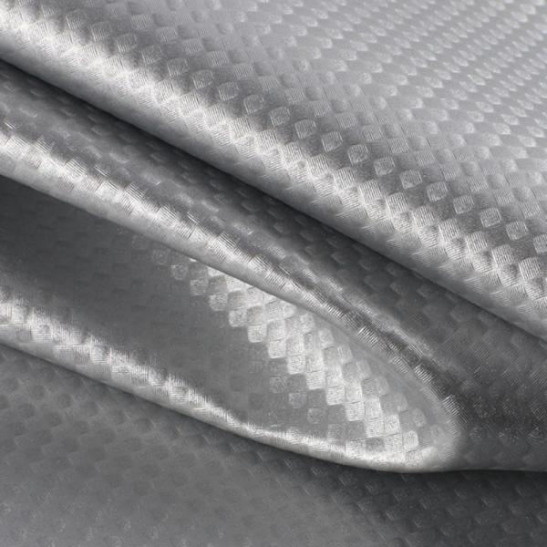 Cuir synthétique grainé en fibre de carbone PU élastique pour vêtements, sacs, étuis d'écouteurs, boîtes
