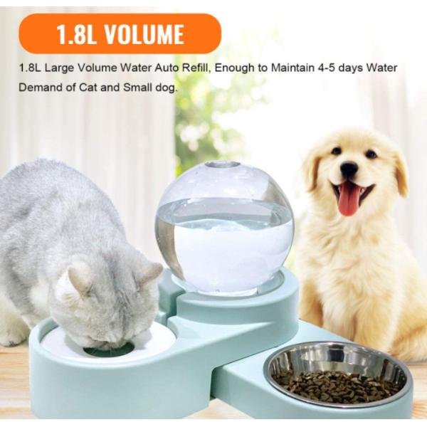 2 в 1 керамической воде распределителя 1.8L воды кота шаров фидера любимца автоматической Refilling