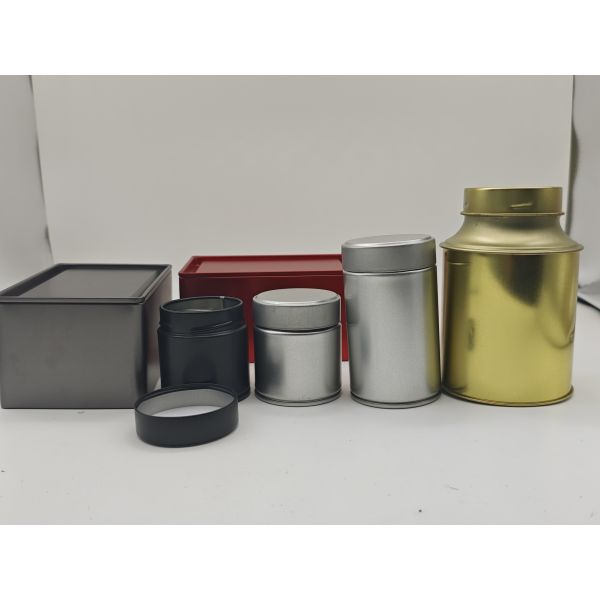 Custom Metal Sealed Cans Mini Leaf Tea Cylinder Tin Canisters Coffee Candy Can