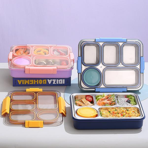 Leak Proof Metal Lunchbox Sustainable Food Container 1400ml 50ml Capacity
