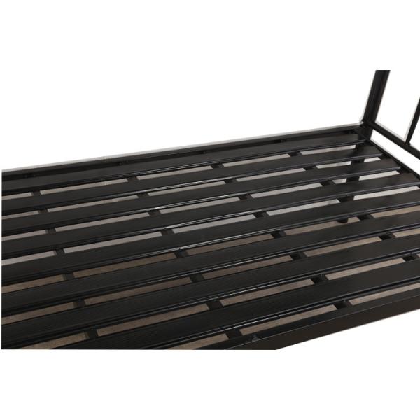 Black Strong Metal Bunk Beds , Metal Double Decker Bed Disassembly Design