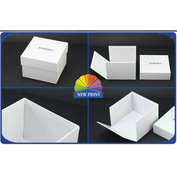 Custom Logo Printed Paper Jewelry Box / Jewellery Gift Boxes / White Jewelry Packaging Boxes