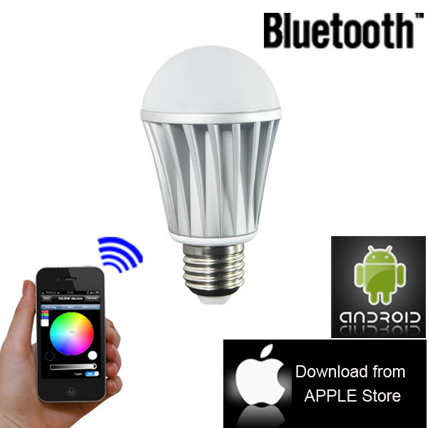 iOS and Android Bluetooth RGB LED bulbs