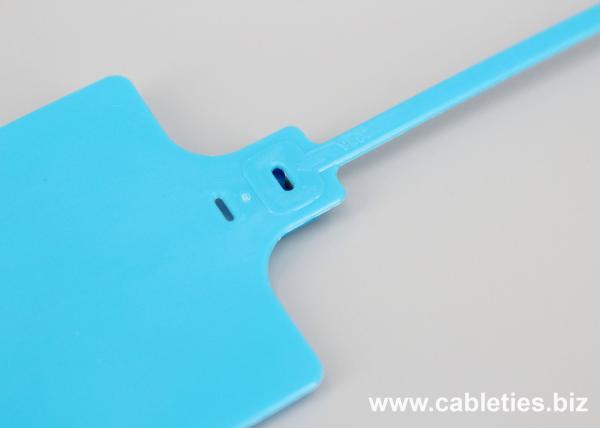 DEMOELE 255mm PP material identification security seal cable ties with big tag marker