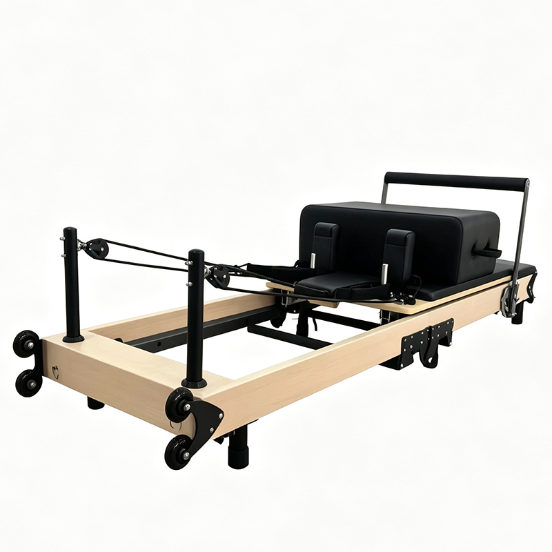 Commercial Maple Folding Pilates Reformer Workout Equipment 85KG