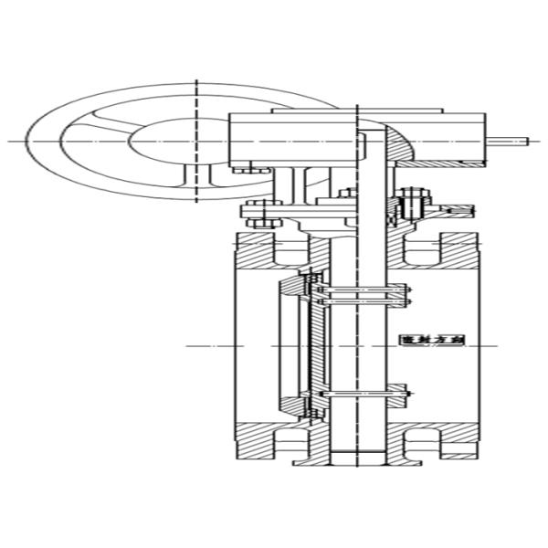 Dn300 Size Butterfly Valve Flange Type Stainless Steel Body Material