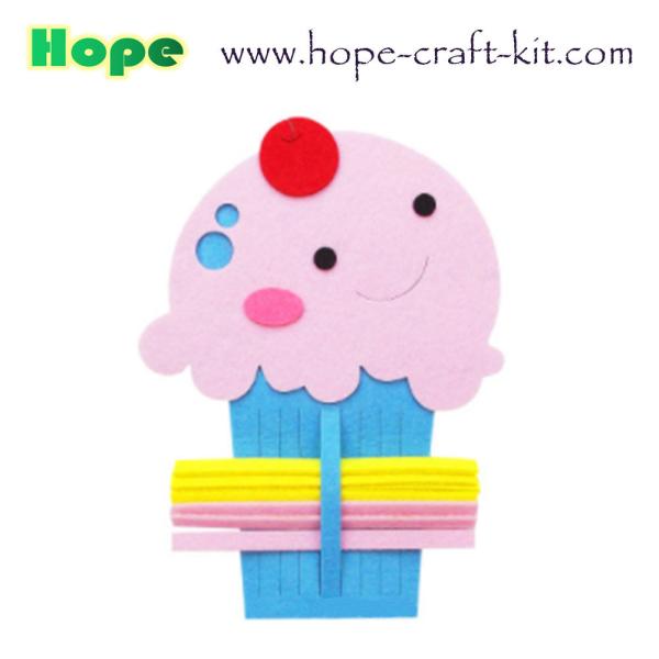 kids children felt non-woven knitted work creative diy crafts kits kids hand craft knitting weaving DIY felt material